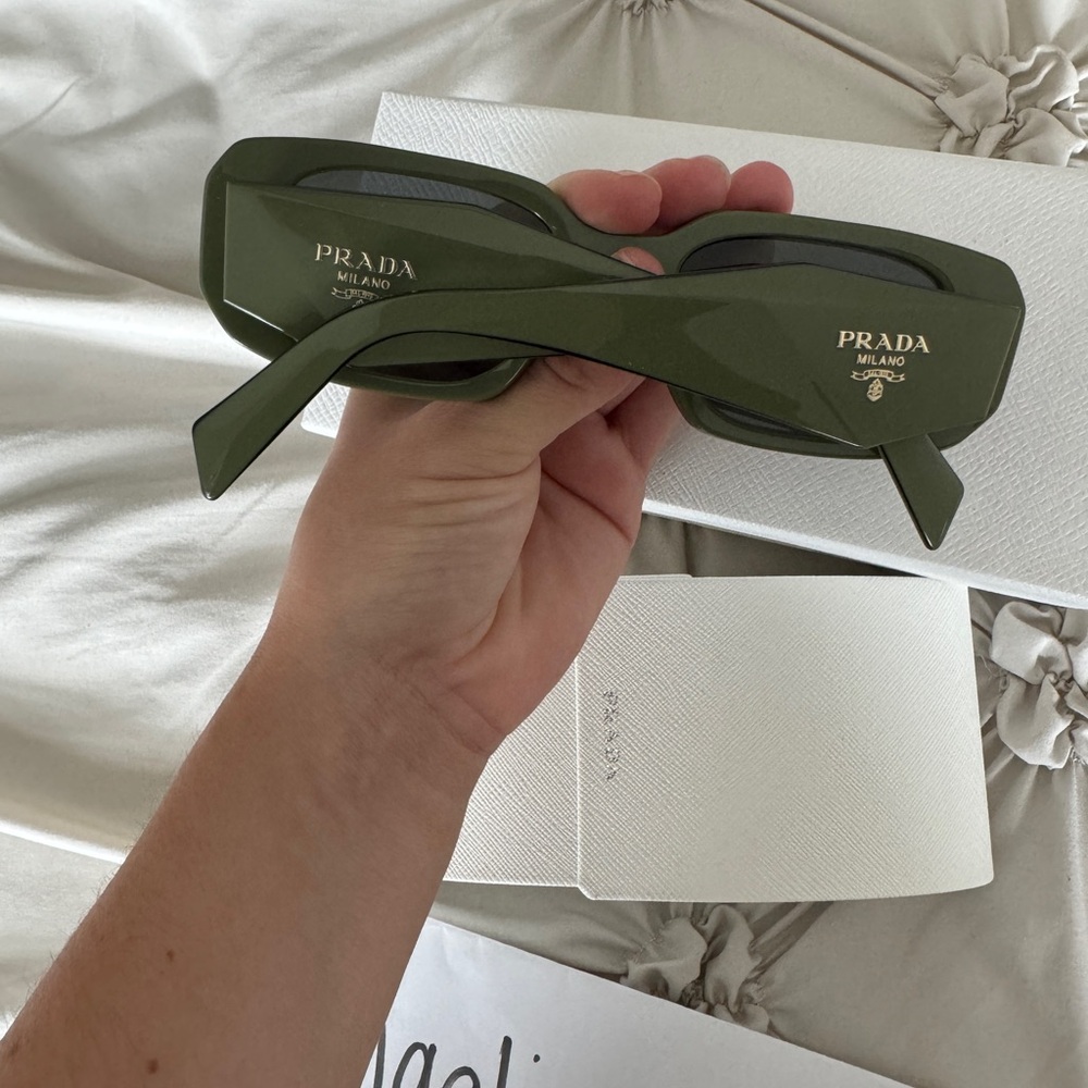 Prada Green/Sage Rectangular Sunglasses - image 3